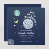 Wasserfarbe Außenwelt Kinderdusche Einladung (Vorne/Hinten)