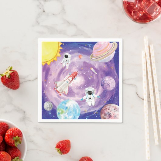 Wasserfarbe Außenwelt Neapel Serviette (Beispiel)