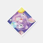 Wasserfarbe Außenwelt Neapel Serviette (Ecke)