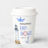 Wasserfarbe - Babydusche Pappbecher (Rückseite)