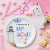 Wasserfarbe - Babydusche Pappteller (Party)