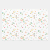 Wasserfarbe Babydusche Säugling Spielzeug Muster Geschenkpapier Set (Vorderseite)