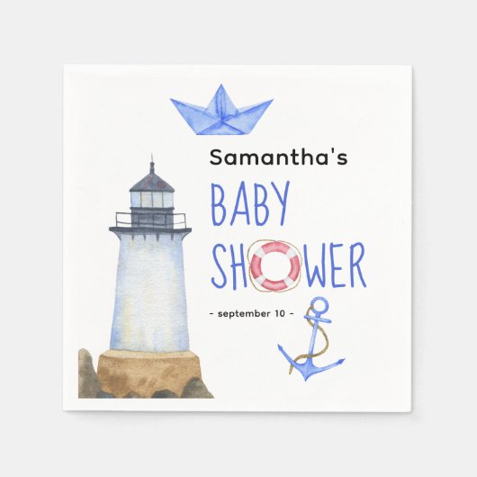 Wasserfarbe - Babydusche Serviette (Vorderseite)