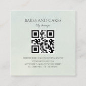 Wasserfarbe, Bäckerei qr Code Quadratische Visitenkarte (Rückseite)