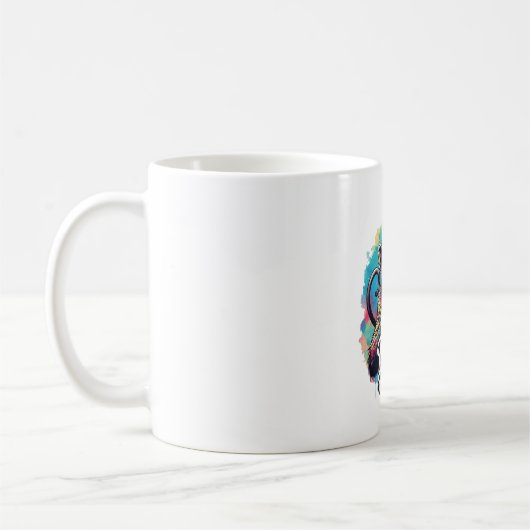 Wasserfarbe Bad Affe Tasse (Links)