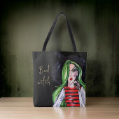 Wasserfarbe Bad Witch Halloween Mode Tasche