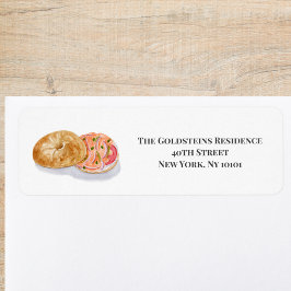 Wasserfarbe Bagels Rauchlachs