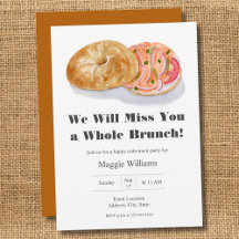 Wasserfarbe Bagels Rauchlachs Ruhestand Brunch