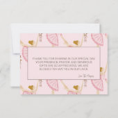 Wasserfarbe Ballerina Nutcracker Dankeschön Karte (Rückseite)