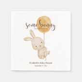 Wasserfarbe Ballon Bunny Baby Dusche Napkins Serviette (Vorderseite)