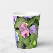 Wasserfarbe Batik Hydrangeas Pappbecher (Links)