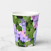 Wasserfarbe Batik Hydrangeas Pappbecher (Rechts)