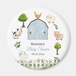 Wasserfarbe Bauernhoftiere Barnyard Baby Shower Fa Magnet
