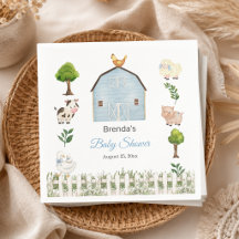 Wasserfarbe Bauernhoftiere Barnyard Baby Shower
