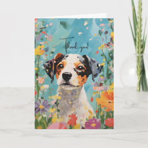 Wasserfarbe Beagle Welpe geklappt Danke Karte