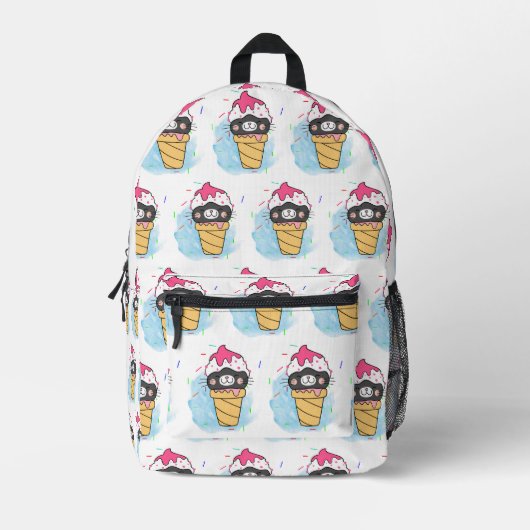 Wasserfarbe Bedruckter Rucksack (Vorderseite)