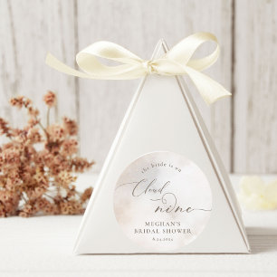 Wasserfarbe bei Cloud-9-Brautparty-Favoriten Runder Aufkleber