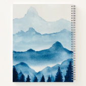 Wasserfarbe Bergkulisse Notizblock (Rückseite)