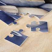 Wasserfarbe Bergsee Szene 4:5 Poster Puzzle (Seite)