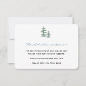 Wasserfarbe Bergsee Thema Hochzeit Detail Karte (Vorderseite)