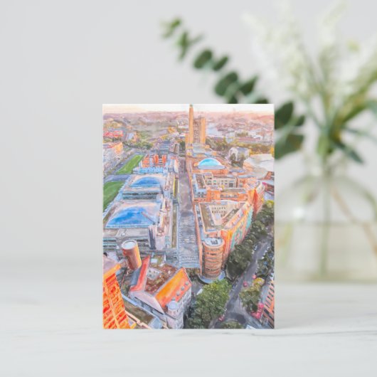 Wasserfarbe Berlin. Karten am Potsdamer Platz (Stehend Vorderseite)