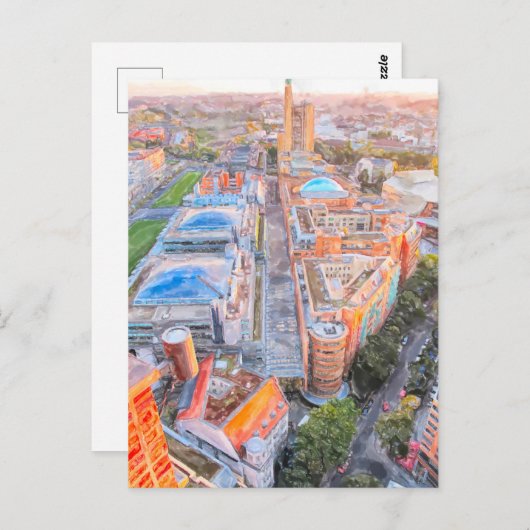 Wasserfarbe Berlin. Karten am Potsdamer Platz (Vorne/Hinten)