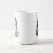 Wasserfarbe Bernener Hund mit Blume Kaffeetasse (Mittel)