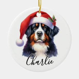 Wasserfarbe Berner Hund Personalisiert Keramik Ornament