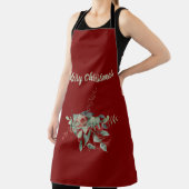 Wasserfarbe Berries Grüne Frohe Weihnachten Schürze (InSitu)