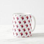 Wasserfarbe Berry Cocktail mit Minzgetränk Kaffeetasse (VorderseiteRechts)