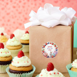 Wasserfarbe Berry Erstgeburt Sonne und Geschenke Runder Aufkleber