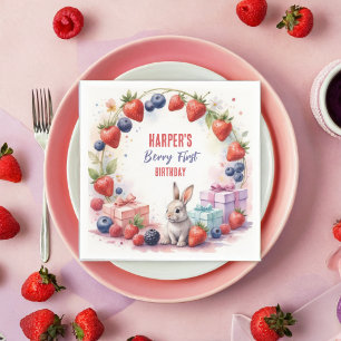 Wasserfarbe Berry Erstgeburt Sonne und Geschenke Serviette