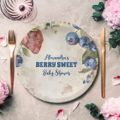 Wasserfarbe Berry Sweet Baby Dusche Pappteller