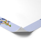 Wasserfarbe Berry Sweet Blueberries Babydusche Poster (Ecke)