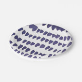 Wasserfarbe beschmutzt Papierplatte Pappteller (Schrägansicht)