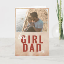 Wasserfarbe Beste Girl Vater Kindertageskarte