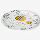 Wasserfarbe Bienenhoney Sweet Baby Dusche Napkins Pappteller (Schrägansicht)