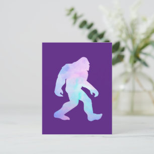 Wasserfarbe Bigfoot Ankündigungspostkarte