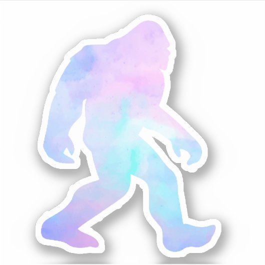Wasserfarbe Bigfoot Aufkleber (Vorderseite)