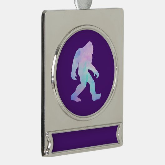 Wasserfarbe Bigfoot Banner-Ornament Silber (Rechts)