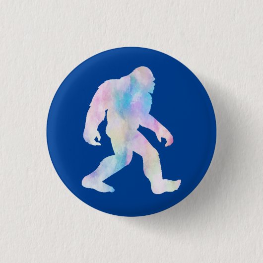 Wasserfarbe Bigfoot Button (Vorderseite)