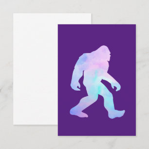 Wasserfarbe Bigfoot Dankeskarte