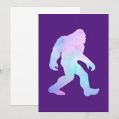 Wasserfarbe Bigfoot Einladung (Vorne/Hinten)