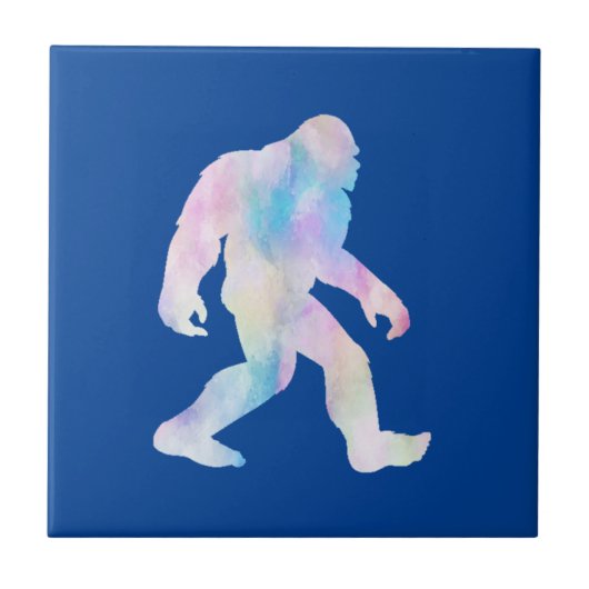 Wasserfarbe Bigfoot Fliese (Vorderseite)