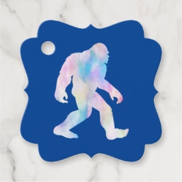 Wasserfarbe Bigfoot Geschenkanhänger