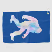 Wasserfarbe Bigfoot Golfhandtuch (Horizontal)