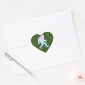 Wasserfarbe Bigfoot Herz-Aufkleber (Umschlag)