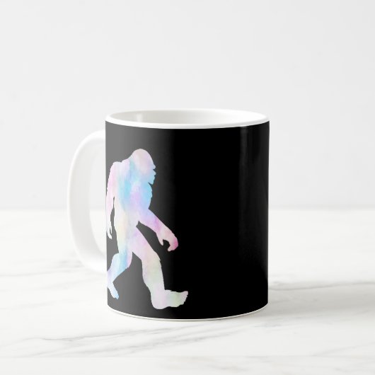 Wasserfarbe Bigfoot Kaffeetasse (Vorderseite Links)