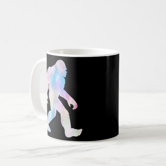 Wasserfarbe Bigfoot Kaffeetasse (Vorderseite Links)