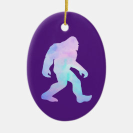 Wasserfarbe Bigfoot Keramik Ornament